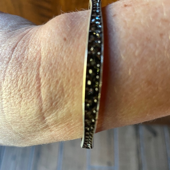 Brighton Jewelry - Brighton Black Stone Bangle Bracelet